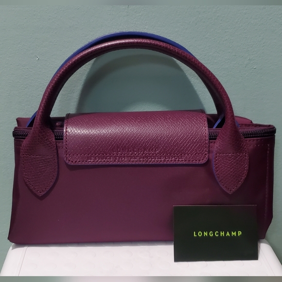 NEW LONGCHAMP Le Pliage Club XL Sac De Voyage Prune Plum Travel Bag Tote Duffel - Picture 5 of 11